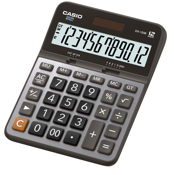卡西欧（CASIO）DX-120B商务计算器 大型机 灰色 DX-120S升级款