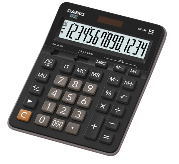 卡西欧（CASIO）GX-14B 商务计算器 超大型机 黑色经典款