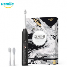 usmile 电动牙刷 成人款情侣版 声波级双子电动牙刷 大理石黑色