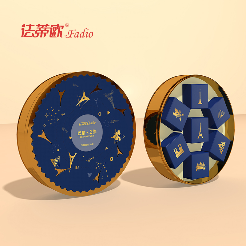 法蒂欧月饼礼盒法式月饼印象巴黎月饼礼盒中秋送人礼盒 巴黎之旅350g