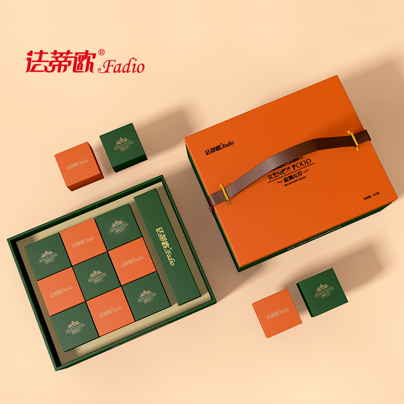 法蒂欧月饼礼盒法式月饼印象巴黎月饼礼盒中秋送人礼盒 蓝调左岸450g