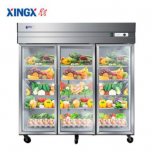 星星（XINGX） 1239升 商用三门厨房冰箱 全冷藏玻璃门展示冰柜 啤酒饮料鲜花保鲜柜 BC-1300E