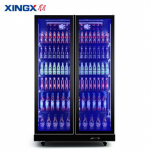 星星（XINGX）920升 啤酒柜展示柜冷藏全屏双门大容量酒吧超市网红冰箱饮料柜 IVGC-2D-6520W