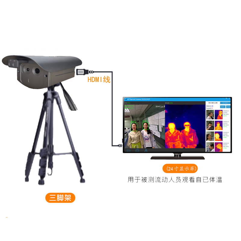 优普尔9268T 标配套装双目热成像测温摄像机
