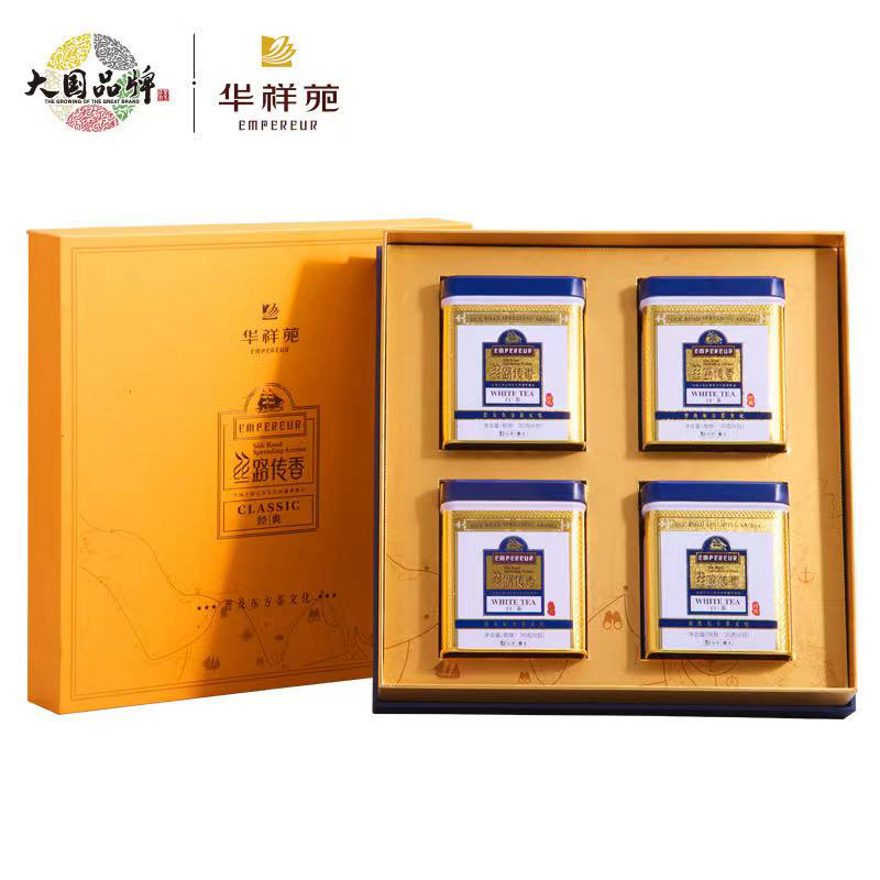 丝路传香经典版系列白茶（寿眉）四罐装120g