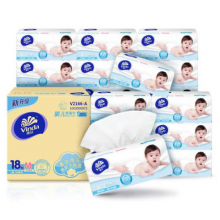 维达(Vinda) 婴儿抽纸 3层150抽*18包软抽 纸巾 (认准真M码)整箱销售 母婴可用 抽取式面巾纸