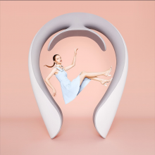 SKG 颈椎按摩器 颈部按摩仪 脖子肩颈护颈仪 热敷 电脉冲 颈椎按摩仪 全新K5