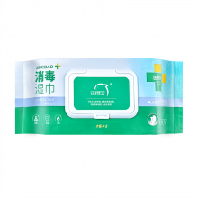 洗得宝季铵盐消毒湿巾卫生湿巾 80片大包装 成人儿童湿纸巾不含酒精温和配方