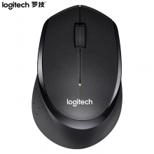 罗技（Logitech）无线鼠标 M330 无线静音外设 舒适曲线 黑色