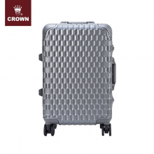 皇冠（CROWN）皇冠铝框拉杆箱 行李箱旅行箱铝框拉杆箱密码箱出差商务 坚固防刮铝框行李箱C-F5078H-20-枪色