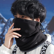 神火 （supfire）围脖男女户外脖套保暖抓绒冬季防风护脸套头护脖套针织防风骑行学生围巾黑色