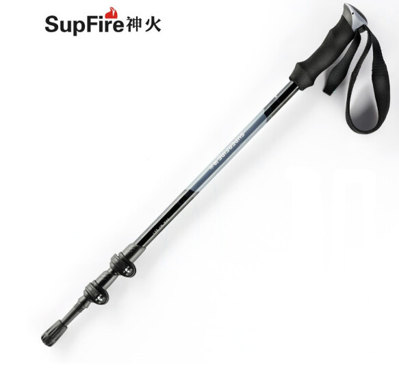 神火（supfire）户外登山杖直柄3节超轻拐杖徒步健走爬山户外拐杖手杖