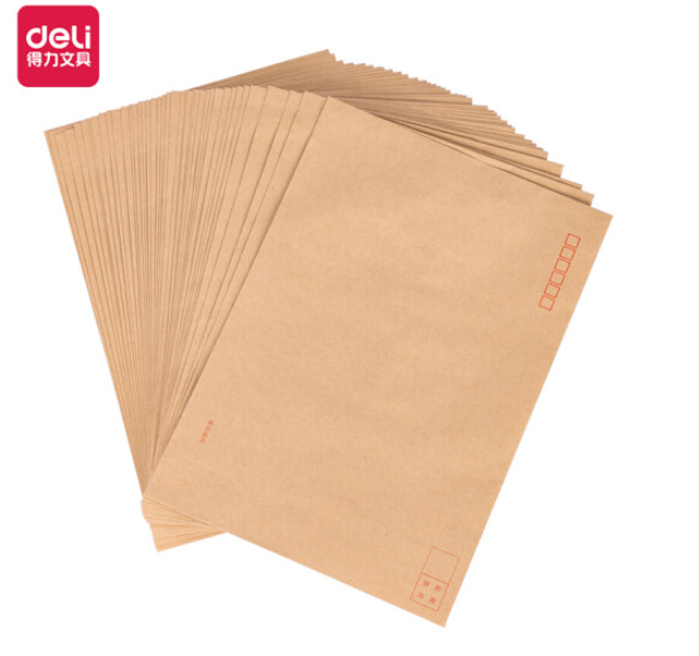 得力(deli)40张9号A4牛皮纸大信封 邮局标准信封229*324mm 25201