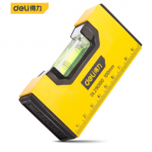 得力(deli) 迷你水平尺铝合金多角度水平测量尺 精铣底水平尺100mm DL290100