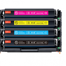 绘威CF500A 202A四色易加粉硒鼓套装带芯片 适用惠普HP M254dn/dw M254nw M280nw M281cdw M281fdw/fdn碳粉盒