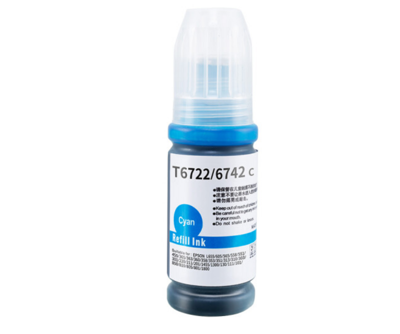 绘威T6722蓝色墨水 适用爱普生L101 L1300 L301 L310 L313 L351 L360 L365 L380 L383 L405 L551 L605打印机