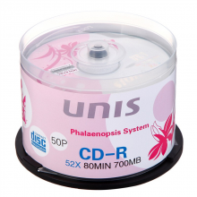 紫光（UNIS）CD-R空白光盘 碟之恋系列 刻录盘 刻录光盘 52速 700M 桶装50片