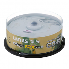 紫光（UNIS）CD-R光盘 山水系列 刻录盘 52速 700M 25片装 A+