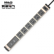 突破（M&G）安推MG37-1L焕新机柜插座/10A三合一总控开关/6位新国标+2USB+1type-C插排/插座/1.8米