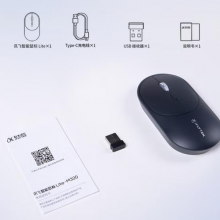 科大讯飞M320无线蓝牙鼠标Lite 办公鼠标 无线外设 轻薄便携 多彩小巧 轻音按键 智能语音输入打字翻译 石墨黑