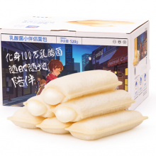 三只松鼠乳酸菌小伴侣面包520g/箱 营养早餐代餐口袋手撕面包零食