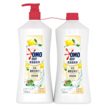  奥妙果蔬餐具净洗洁精 柠檬橙花 洁净去农残 含替换装 1.1kg*2