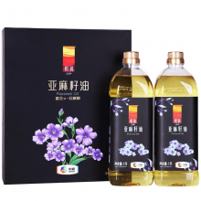 中粮悦润亚麻籽油1L*2物理压榨食用油植物油健康养生油家用送礼高端节日礼品