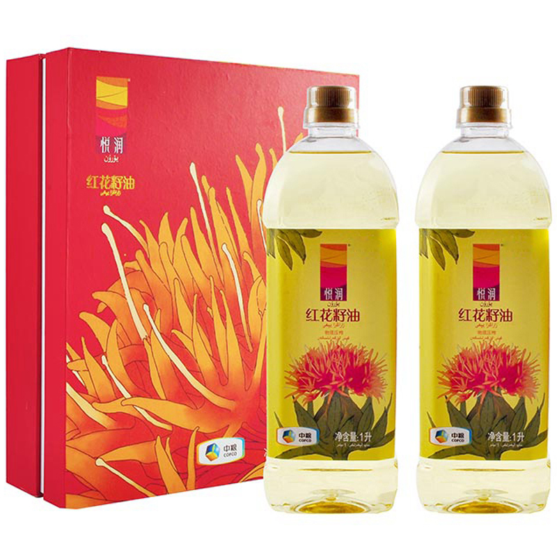 中粮悦润红花籽油礼盒1L*2