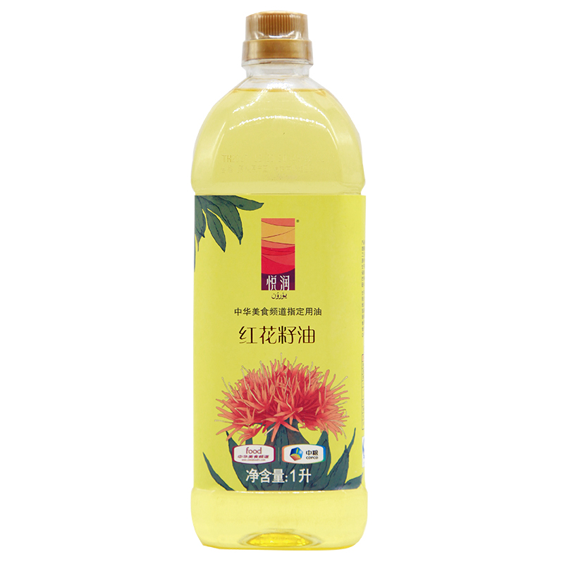 中粮悦润红花籽油1L物理压榨食用油植物油健康养生油家用送礼高端节日礼品