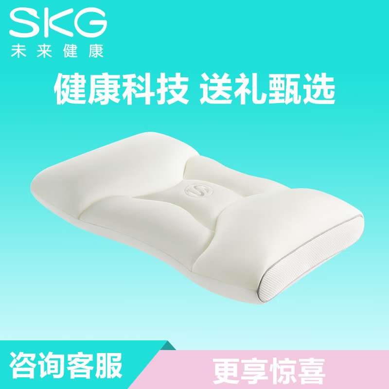 SKG豪华护颈枕PG3颈椎支撑按摩记忆水洗枕芯稀土磁石情人节礼物 PG3 豪华款