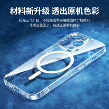 绿联 苹果14ProMax手机壳 支持MagSafe磁吸充电壳通用iPhone14ProMax全包透明超薄气囊防摔软边手机保护套