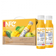 农夫山泉 NFC果汁饮料 100%NFC芒果混合汁300ml*10瓶 礼盒 