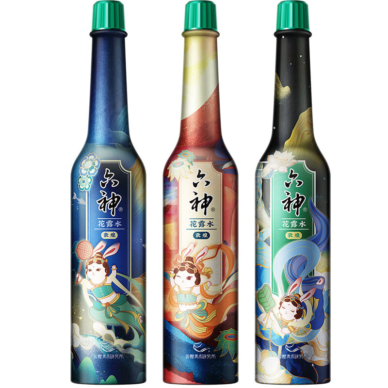 六神花露水X【敦煌神奇乐兔】红瓶+蓝瓶+绿瓶(195ml*3)限量套装