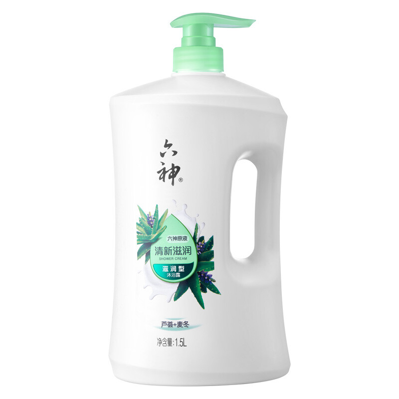 六神【清新滋润】沐浴露1.5L(保湿不黏腻 深层锁水 缓解干燥 男女)