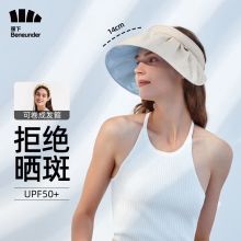 蕉下（beneunder）防晒帽遮阳帽女帽子太阳帽大帽檐防紫外线空顶帽纭际贝壳帽    颜色咨询客服