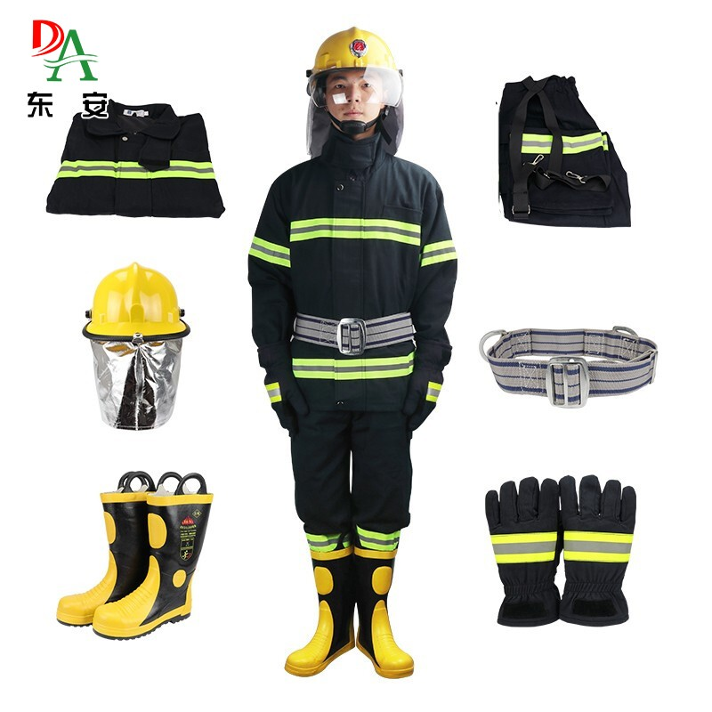 东安02款消防服六件套装消防战斗服L码175CM消防靴40码事故抢险救援服02式灭火服防火服阻燃服消防器材