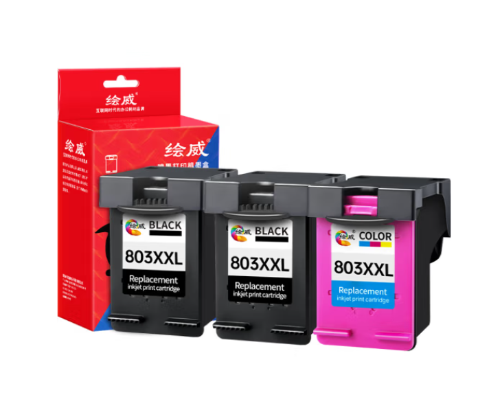 绘威803XXL墨盒黑彩色升级可加墨 适用惠普HP Deskjet 1111 1112 2130 2131 2132 2623 2621 2622打印机墨