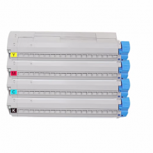 京呈适用OKI C833DNL打印机墨粉c833dnl粉盒碳粉高容量46443112粉仓 【40000页】C833DNL 四色粉盒套装