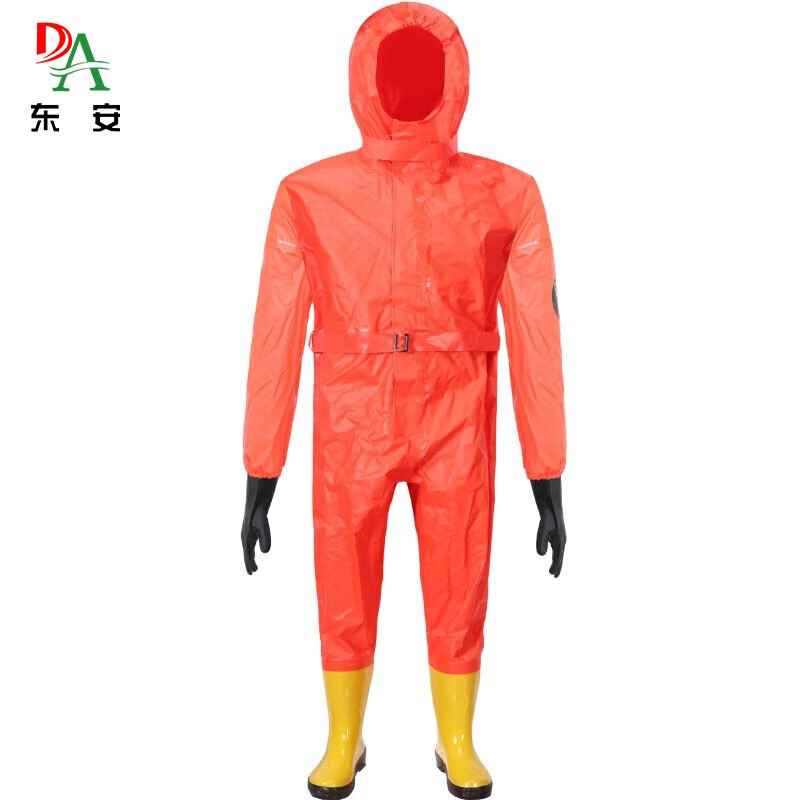 东安半封闭轻型二级防化服防毒服消防救援防酸碱连体服防液氨氯气化学品防护服连体防化服多尺码可选