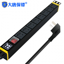 大唐保镖 pdu机柜插座 10A输入 5米3×1.5mm²电缆 开关模块 8位10A新国标五孔输出HP6605-5