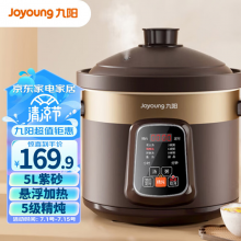 九阳（Joyoung）电炖锅电炖盅5L大容量紫砂 预约电砂锅大功率 陶瓷煮粥煲汤锅DGD50-05AK