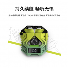 bach johann 德国巴赫T9PRO真无线蓝牙耳机入耳式通话降噪合金机甲风酷炫好礼送男友礼物 【荧光绿】合金机甲风
