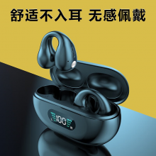 bach johann 德国巴赫Q80无线蓝牙耳机双耳耳夹式不入耳式降噪高音质重低音华为vivo苹果通用 黑色