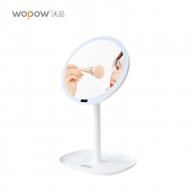 沃品（WOPOW） TD11自动感应化妆镜LED充电式电池可旋转七夕情人节生日礼物送女生女友美妆带灯补光镜可自动关灯 白色