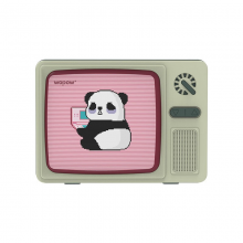 沃品（WOPOW）熊猫电视复古蓝牙小音箱HIFI级音效续航时间长小巧便携情人节生日礼物送女友闺蜜2023年新款AP07 复古绿