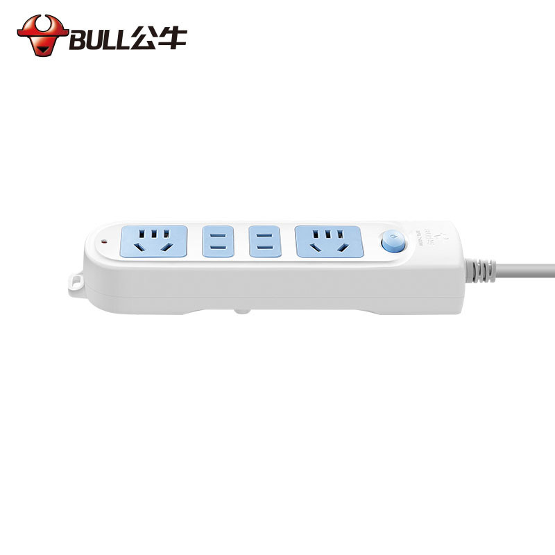 公牛（BULL）新国标插座/插线板/插排/排插/接线板/拖线板 GN-607 4位总控全长5米