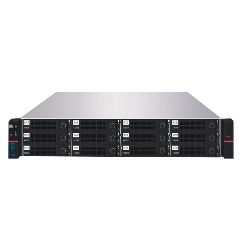  飞编大师_S3000-E12 2U12盘位热插拔机架式 企业级千兆磁盘阵列 网络高速共享存储（含96TB盘）4K 01飞编大师_S3000-E12 2U12盘位热插拔机架式 企业级千兆磁盘阵列 网络