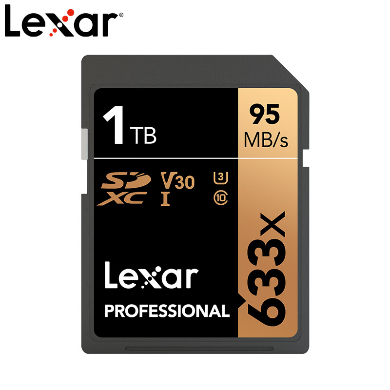 雷克沙（Lexar）1TB 读95MB/s 写70MB/s SDXC Class10 UHS-I U3 V30 SD高速存储卡（633x）