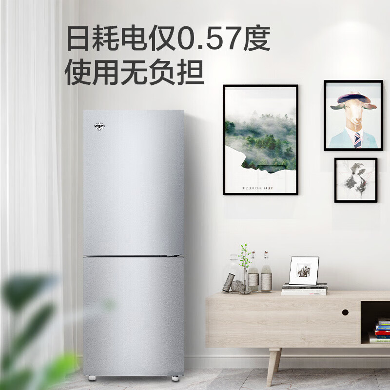 格力（GREE）晶弘188升迷你小型两门电冰箱 瓜果水润 节能低噪 宿舍租房小巧不占地 BCD-188CL/太空银