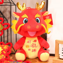 龘秦2024龙年吉祥物公仔卡通生肖龙玩偶祥龙献瑞 23cm